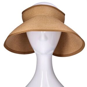 💕5/$15 Easy Travel Sun Visor, wide brim in tan